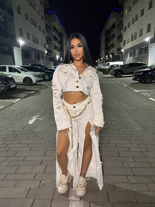 Denim Set White